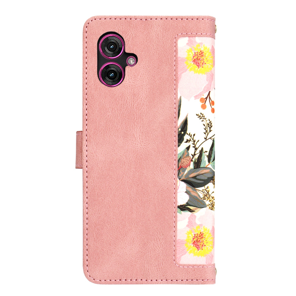 Калъф за Motorola Moto G55, Techsuit, FlipCraft, Розов