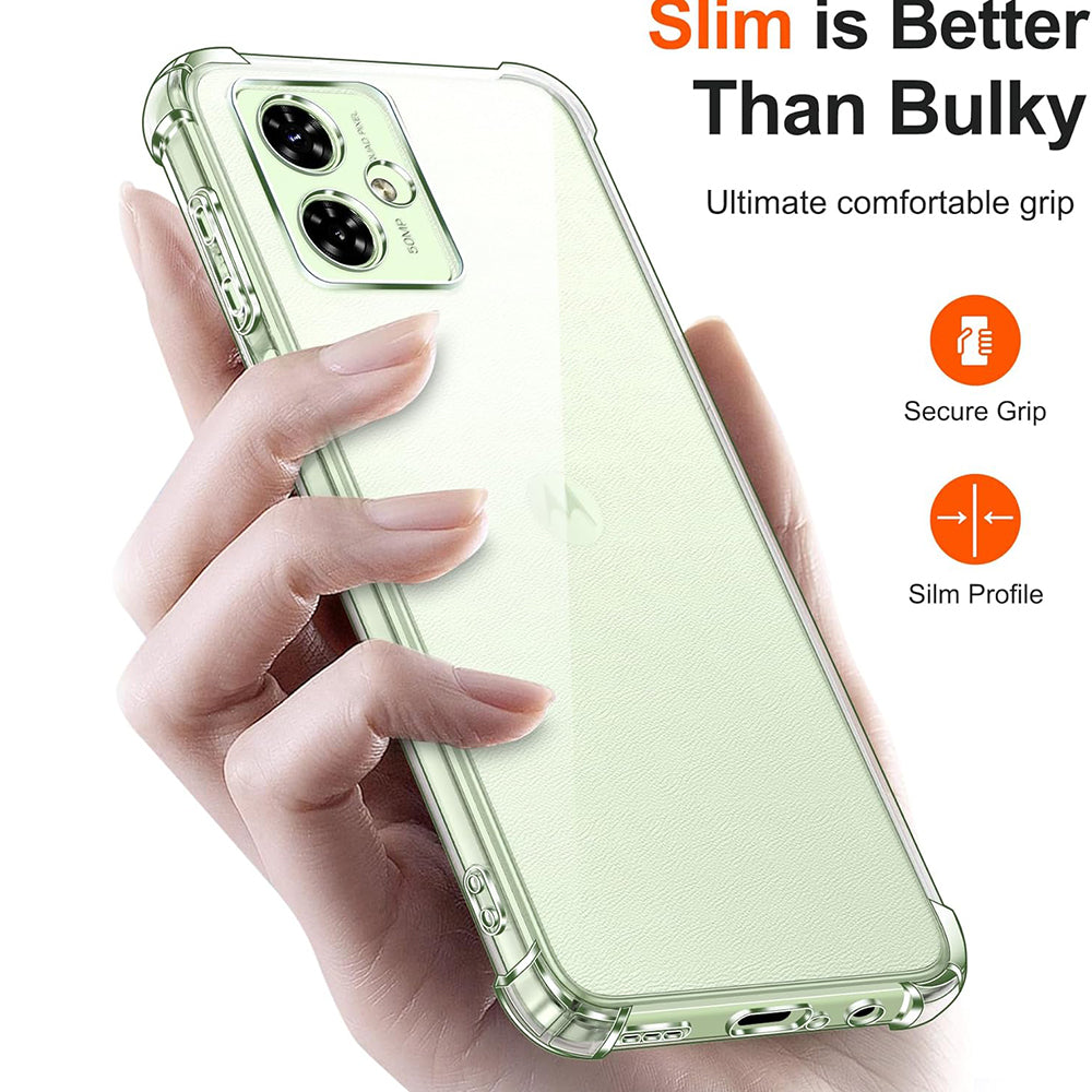 Калъф за Motorola Moto G55, Techsuit, Shockproof Clear, Прозрачен