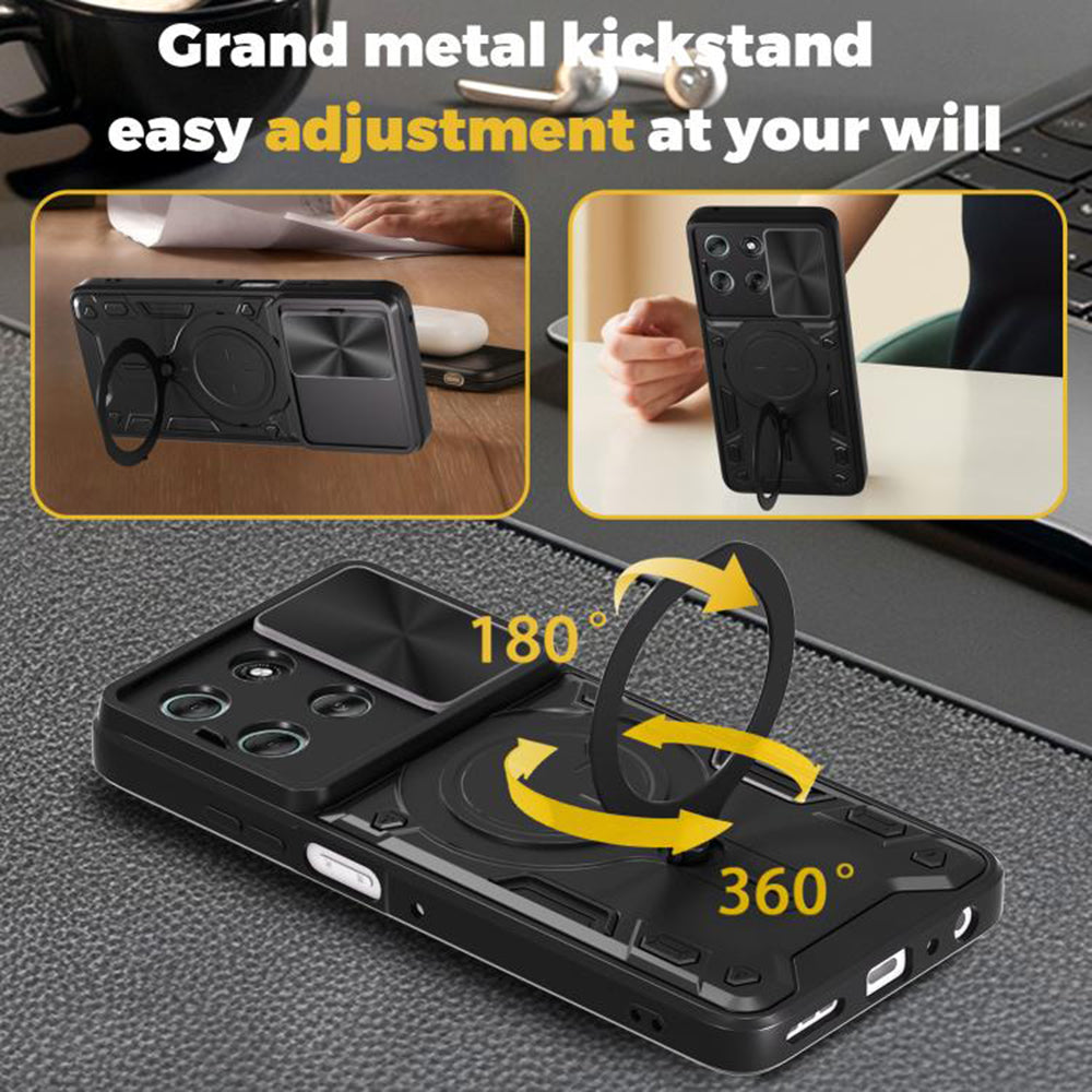 Калъф за Motorola Moto G56, Techsuit, CamGuard Pro, Черен