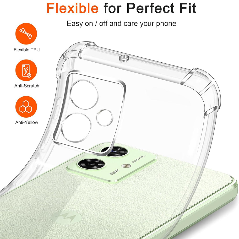 Калъф за Motorola Moto G64 / G54 Power Edition, Techsuit, противоударен прозрачен, прозрачен