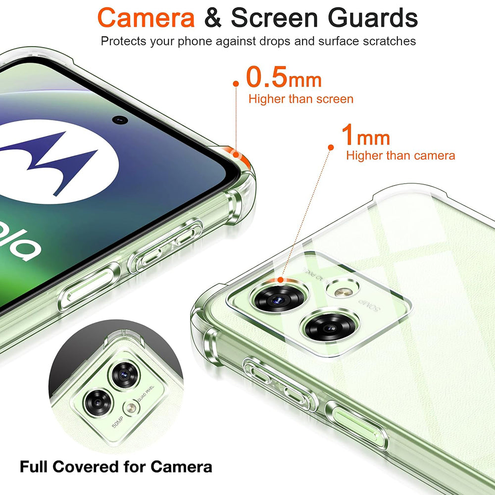 Калъф за Motorola Moto G64 / G54 Power Edition, Techsuit, противоударен прозрачен, прозрачен