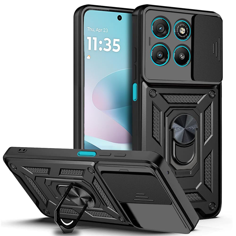 Калъф за Motorola Moto G67 Power / G57 Power, Techsuit, CamShield, Черен