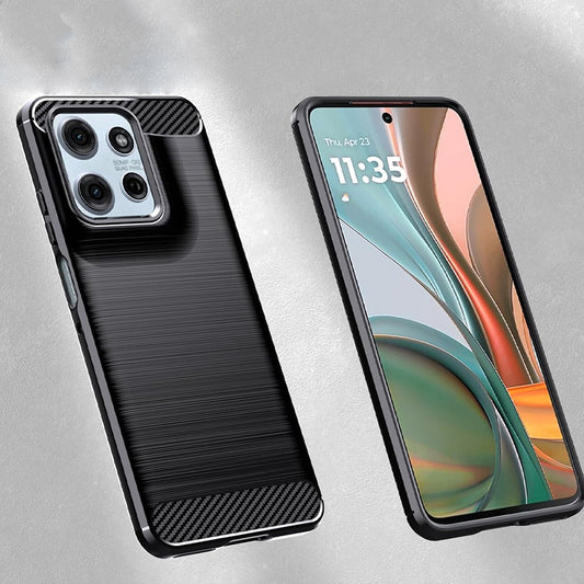 Калъф за Motorola Moto G67 Power / G57 Power, Techsuit, Карбон, Черен