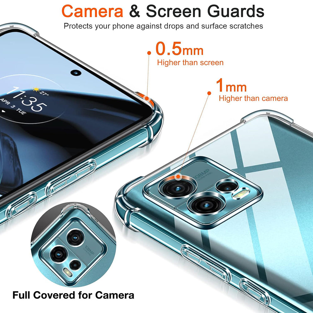 Калъф за Motorola Moto G72, Techsuit, Shockproof Clear, Прозрачен