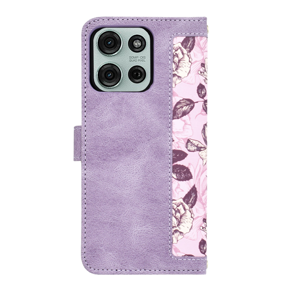 Калъф за Motorola Moto G75, Techsuit, FlipCraft, Лилав