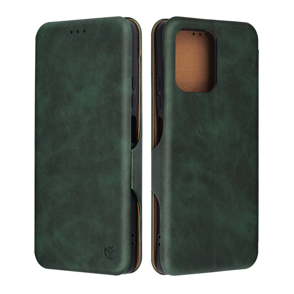 Калъф за Motorola Moto G75, Techsuit, Safe Wallet Plus, Зелен