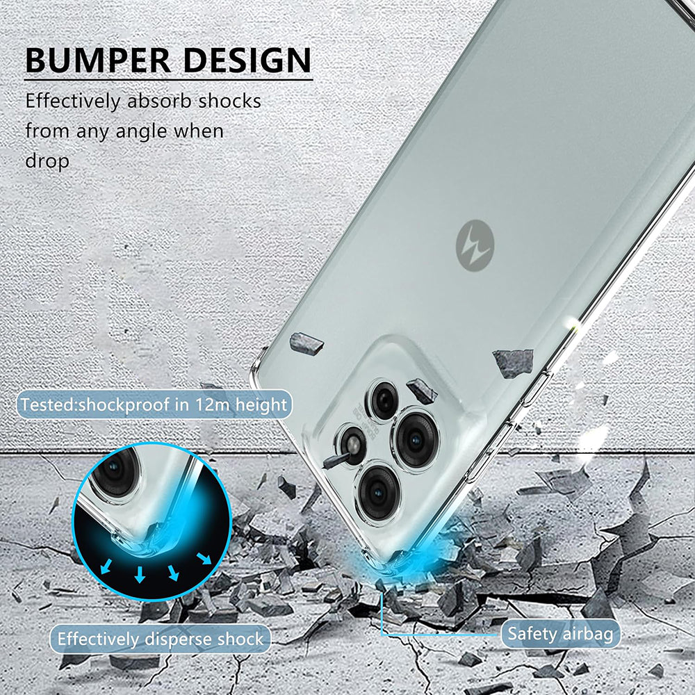 Калъф за Motorola Moto G75, Techsuit, Shockproof Clear, Прозрачен
