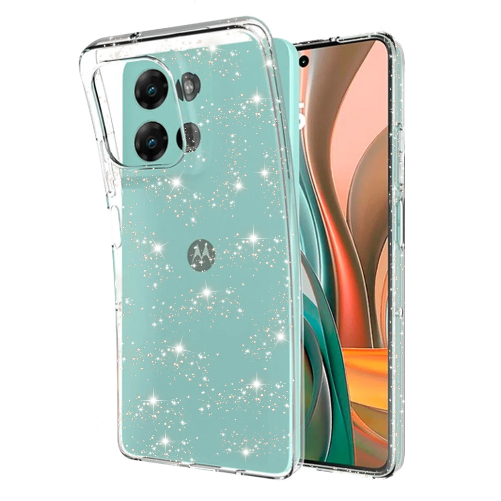 Калъф за Motorola Moto G75, Techsuit, SparkleSkin, Прозрачен