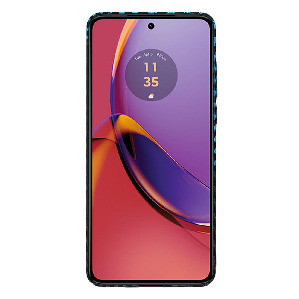 Калъф за Motorola Moto G84, Techsuit, Carbonite FiberShell, Черен Bleu