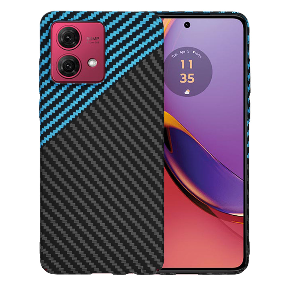 Калъф за Motorola Moto G84, Techsuit, Carbonite FiberShell, Черен Bleu