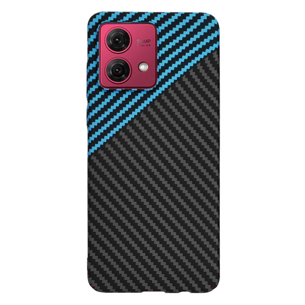 Калъф за Motorola Moto G84, Techsuit, Carbonite FiberShell, Черен Bleu