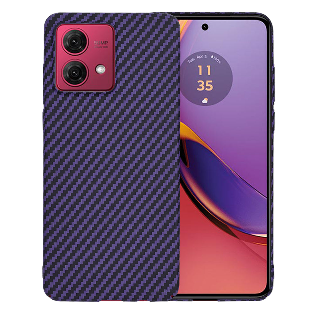 Калъф за Motorola Moto G84, Techsuit, Carbonite FiberShell, Лилав