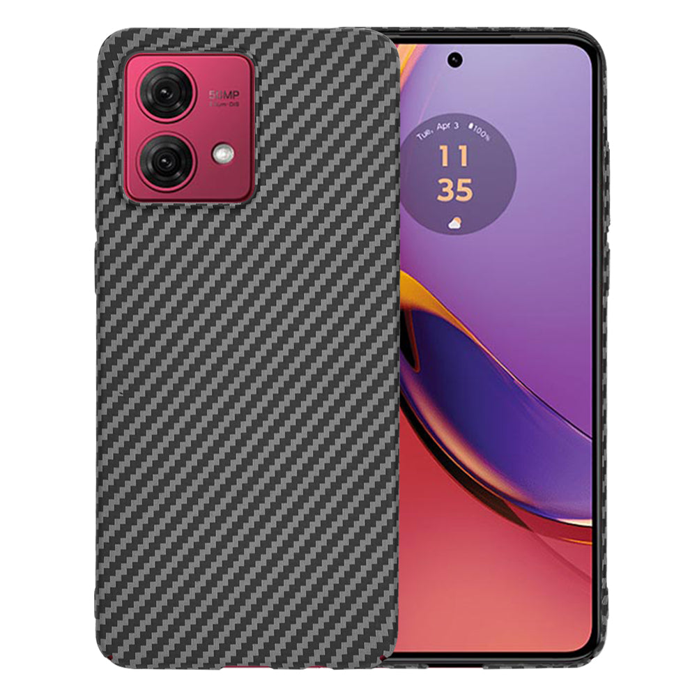 Калъф за Motorola Moto G84, Techsuit, Carbonite FiberShell, Черен