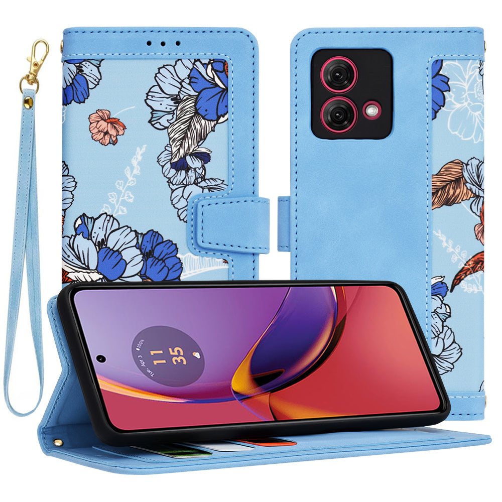 Калъф за Motorola Moto G84, Techsuit, FlipCraft, Син