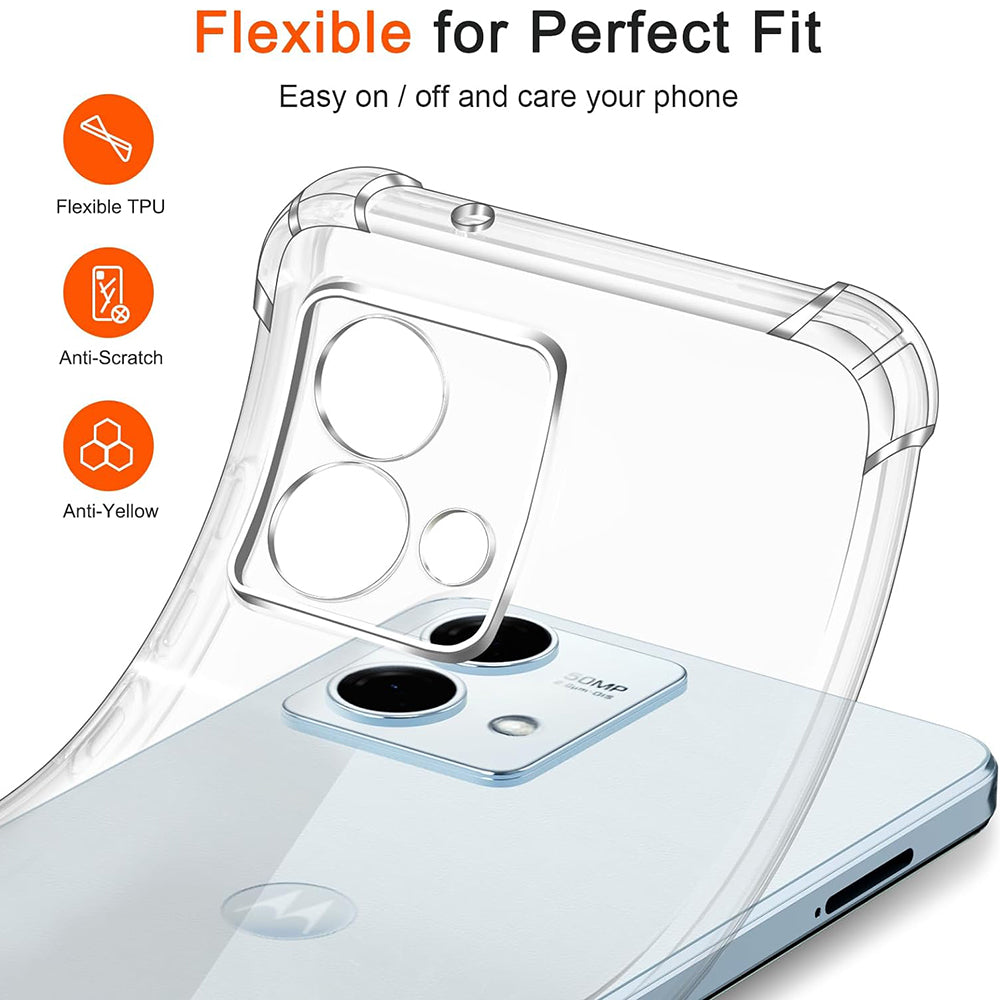 Калъф за Motorola Moto G84, Techsuit, Shockproof Clear, Прозрачен