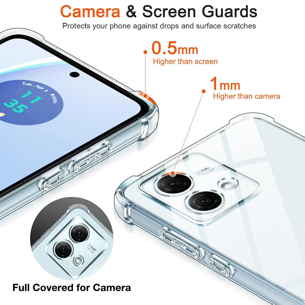 Калъф за Motorola Moto G84, Techsuit, Shockproof Clear, Прозрачен