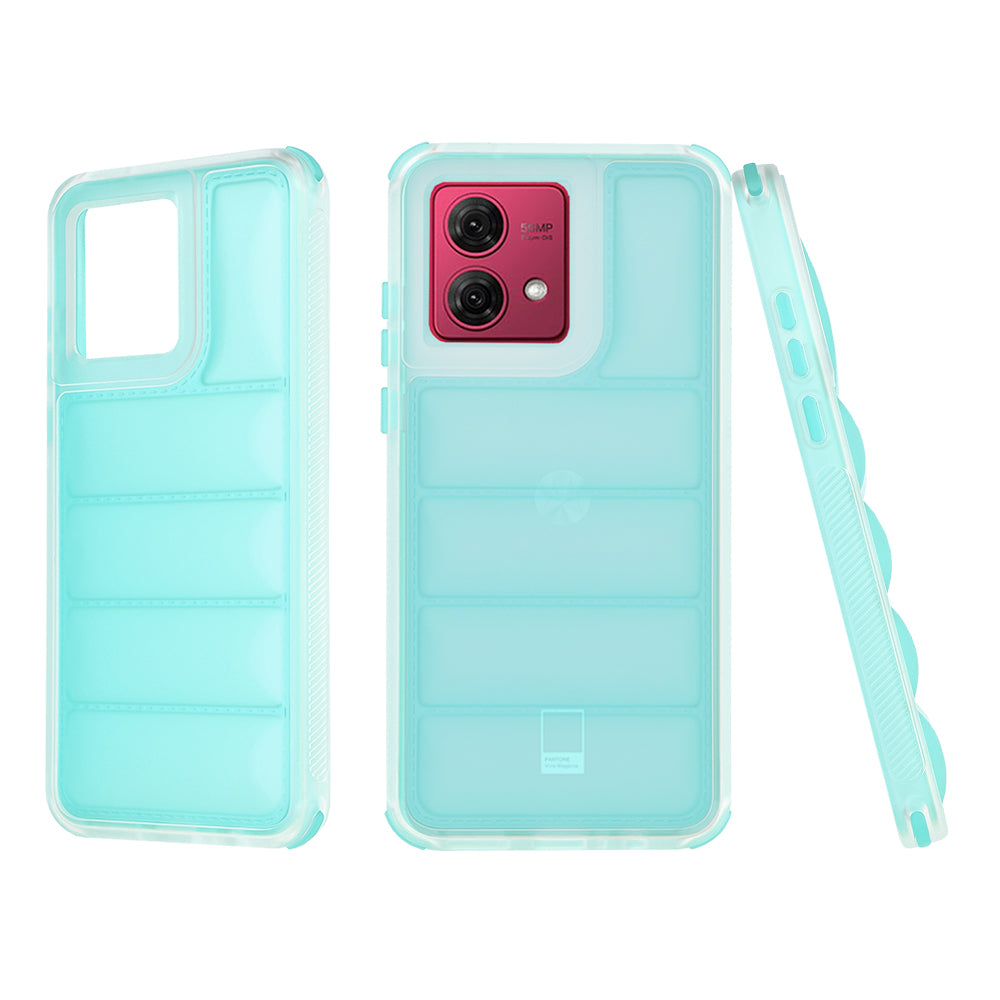 Калъф за Motorola Moto G84, Techsuit, Wave Shield, Тюркоаз