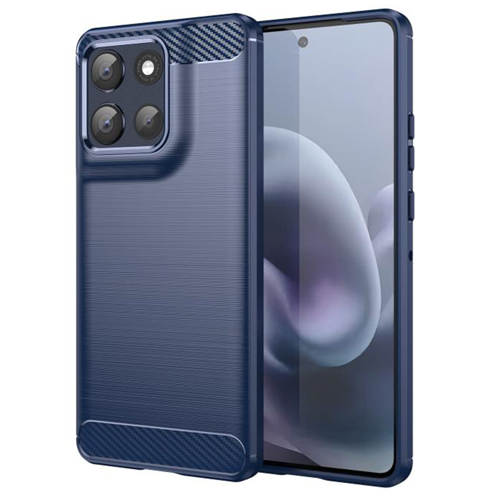 Калъф за Motorola Moto G86, Techsuit, Карбон, Син