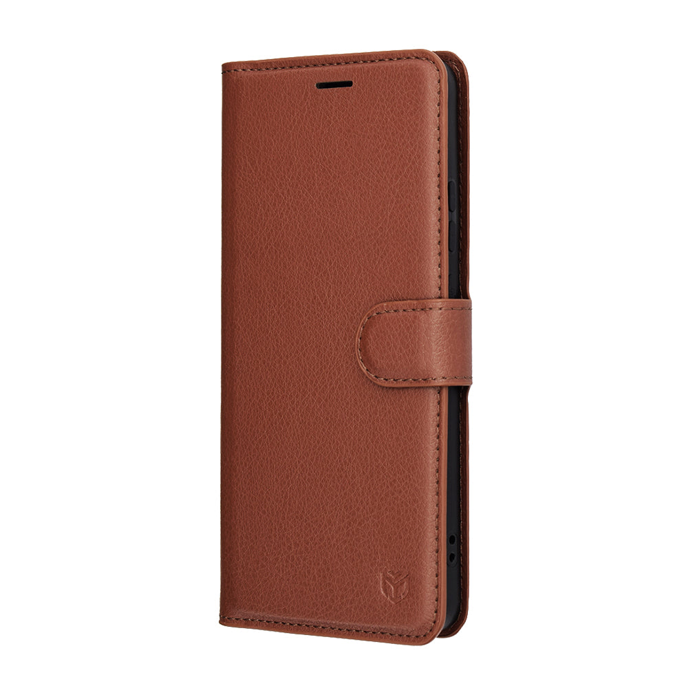 Калъф за Motorola Moto G86, Techsuit, Leather Folio, Кафяв