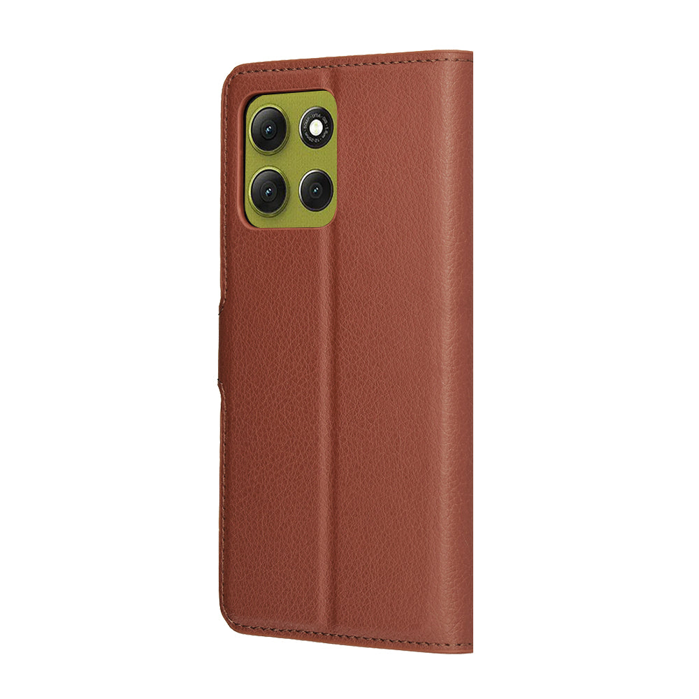 Калъф за Motorola Moto G86, Techsuit, Leather Folio, Кафяв