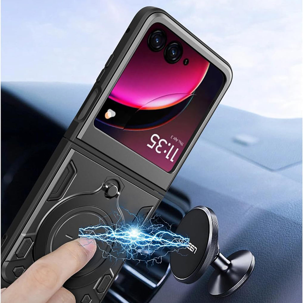Калъф за Motorola Razr 50 Ultra, Techsuit, CamGuard Pro, Черен