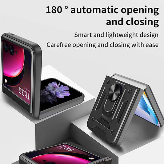 Калъф за Motorola Razr 50 Ultra, Techsuit, CamShield, Син