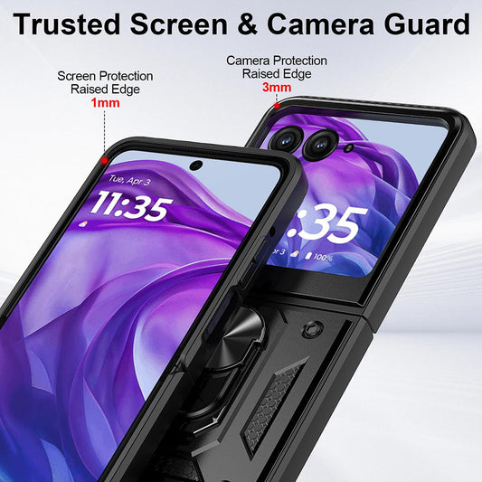 Калъф за Motorola Razr 60 Ultra, Techsuit, CamShield, Черен