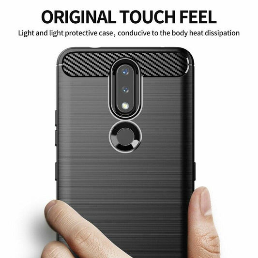 Калъф за Nokia 2.4, Techsuit, Карбон, Черен