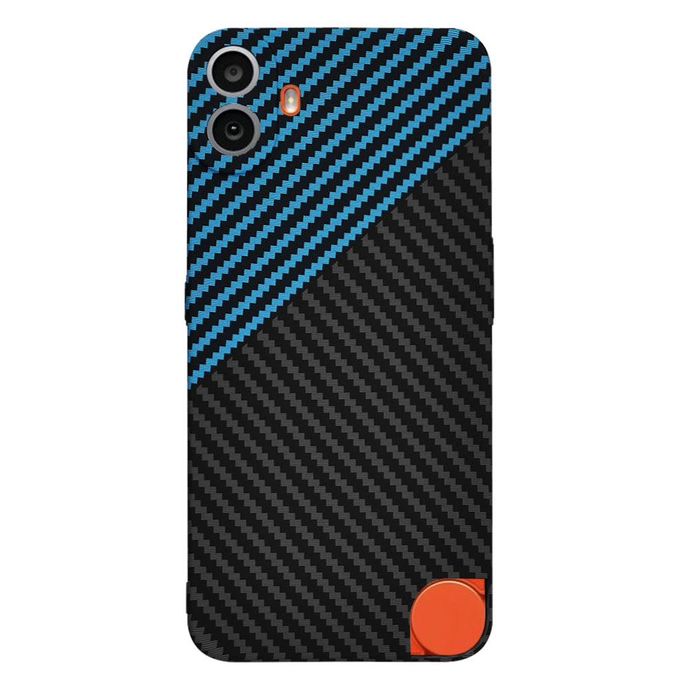 Калъф за Nothing CMF Phone 1, Techsuit, Carbonite FiberShell, Черно Синьо
