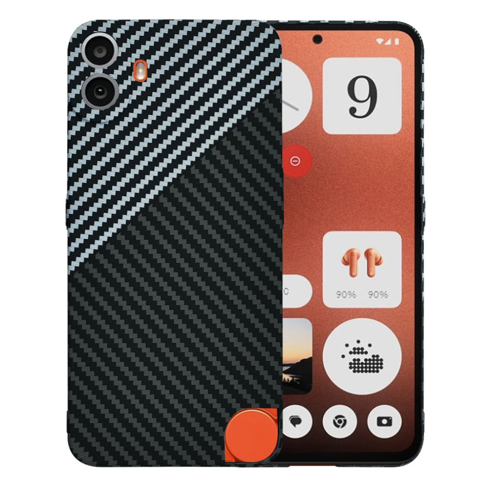 Калъф за Nothing CMF Phone 1, Techsuit, Carbonite FiberShell, Черно Сиво