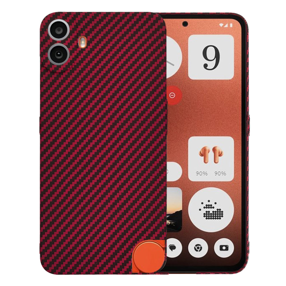 Калъф за Nothing CMF Phone 1, Techsuit, Carbonite FiberShell, Червен