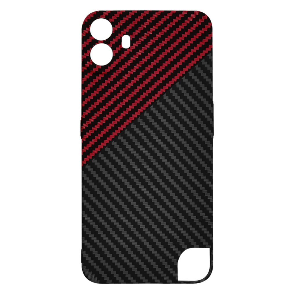 Калъф за Nothing CMF Phone 1, Techsuit, Carbonite FiberShell, Черно Червен