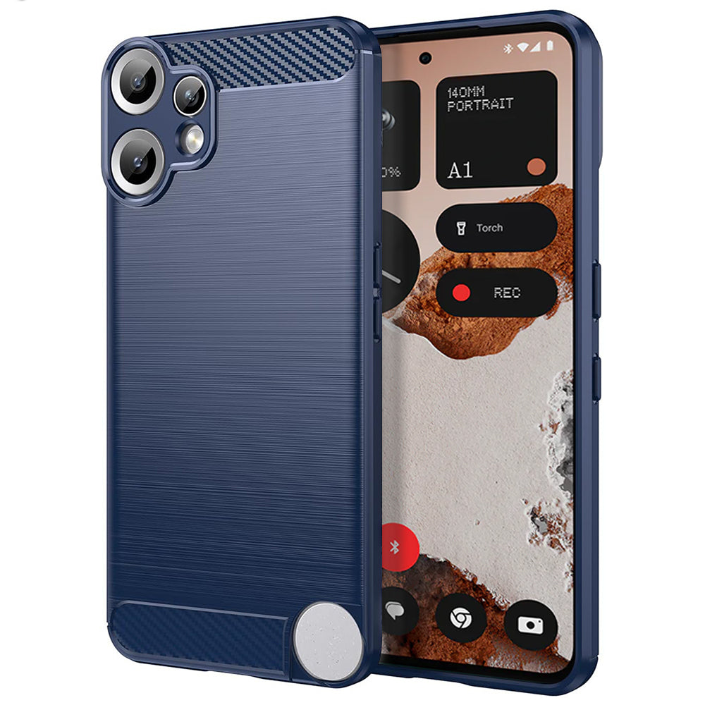 Калъф за Nothing CMF Phone 2 Pro, Techsuit, Карбон, Син