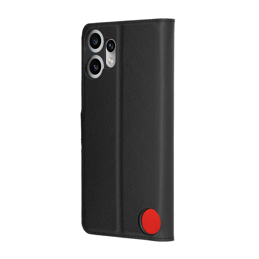 Калъф за Nothing CMF Phone 2 Pro, Techsuit, Leather Folio, Черен