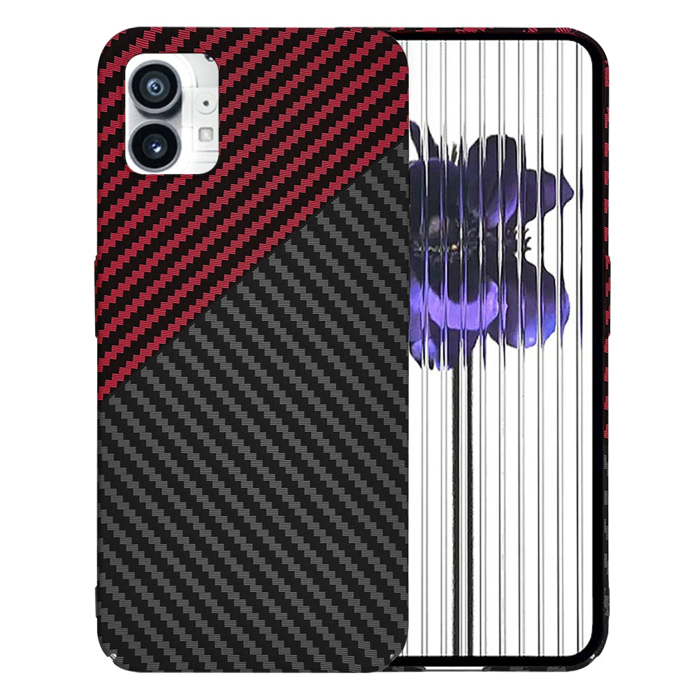 Калъф за Nothing Phone (1), Techsuit, Carbonite FiberShell, Черно Червен