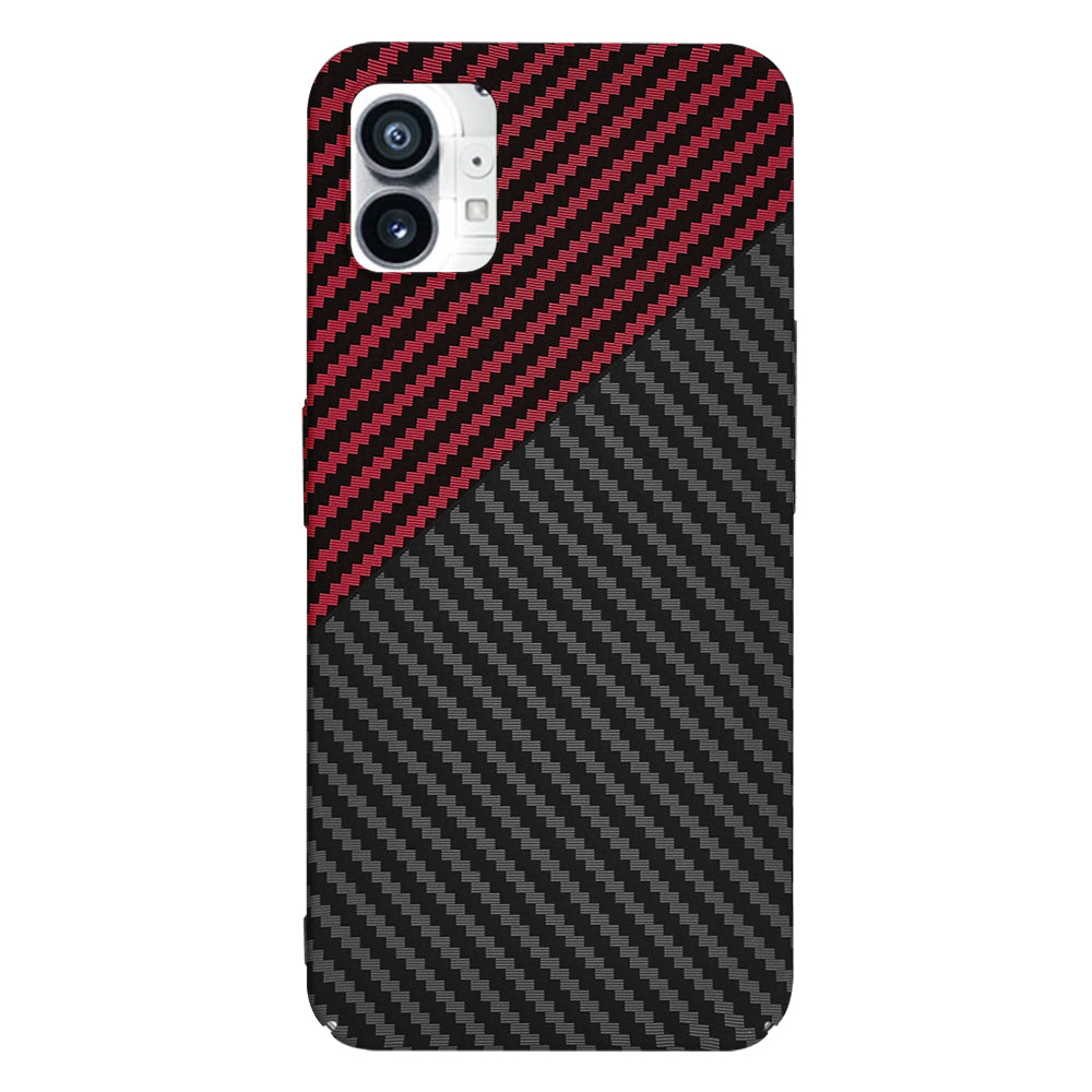 Калъф за Nothing Phone (1), Techsuit, Carbonite FiberShell, Черно Червен