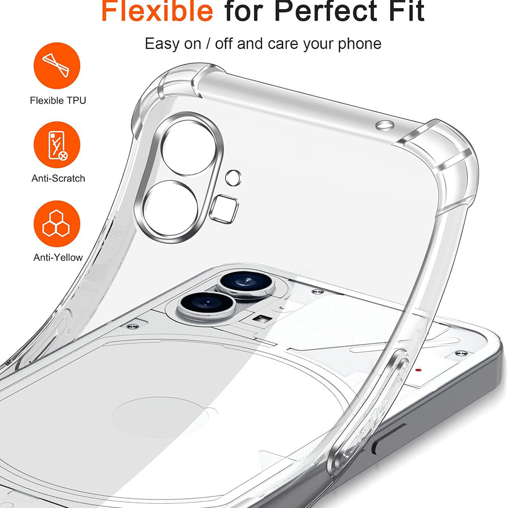 Калъф за Nothing Phone (1), Techsuit, Shockproof Clear, Прозрачен