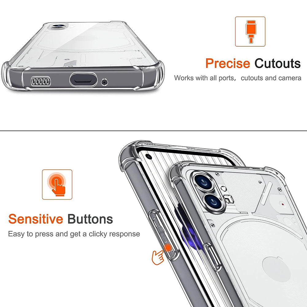 Калъф за Nothing Phone (1), Techsuit, Shockproof Clear, Прозрачен
