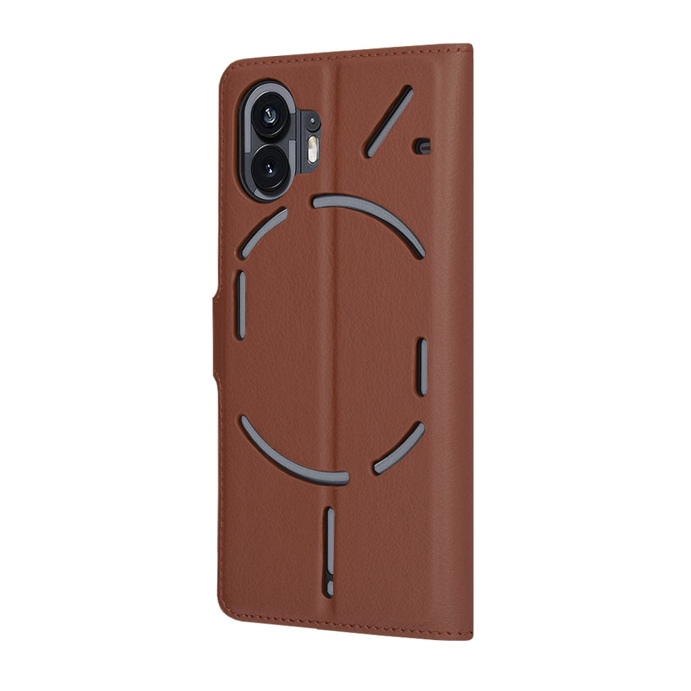 Калъф за Nothing Phone (2), Techsuit, Leather Folio, Кафяв