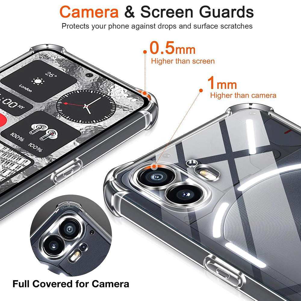 Калъф за Nothing Phone (2), Techsuit, Shockproof Clear, Прозрачен