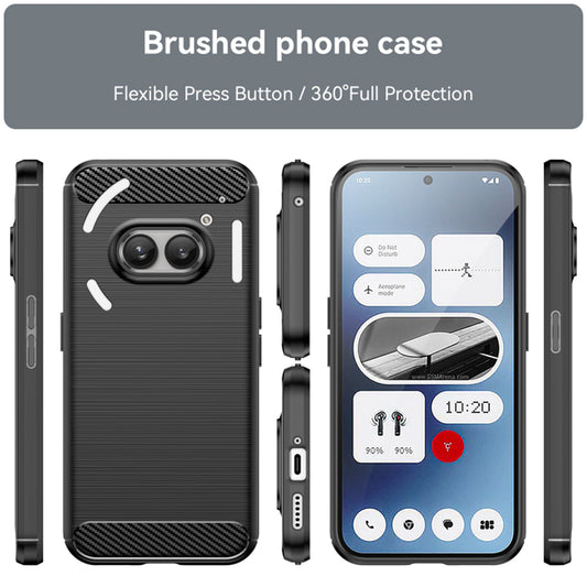 Калъф за Nothing Phone (2a) Plus / Phone (2a), Techsuit, Карбон, Черен