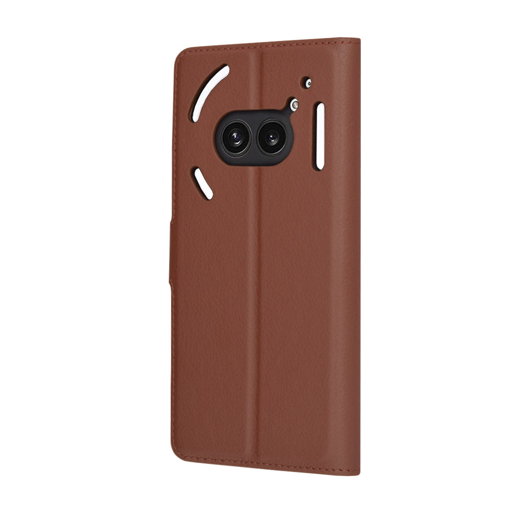 Калъф за Nothing Phone (2a) Plus / Phone (2a), Techsuit, кожен фолио, кафяв