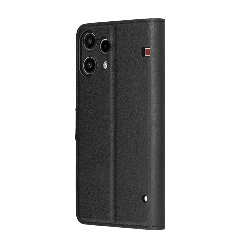 Калъф за Nothing Phone (3a) Lite, Techsuit, Leather Folio, Черен