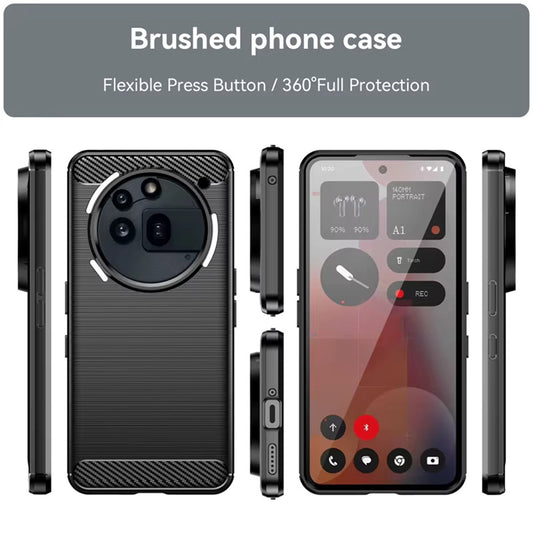Калъф за Nothing Phone (3a) Pro, Techsuit, Карбон, Черен
