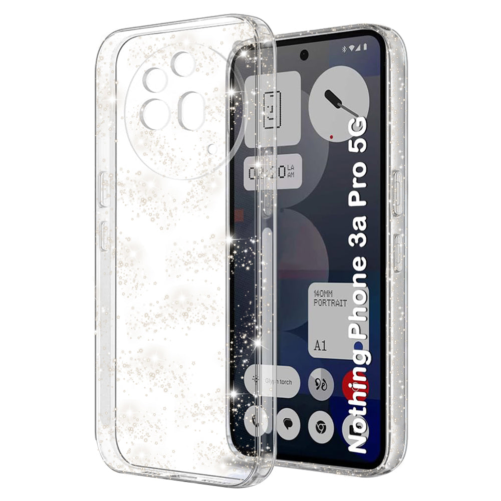 Калъф за Nothing Phone (3a) Pro, Techsuit, SparkleSkin, Прозрачен