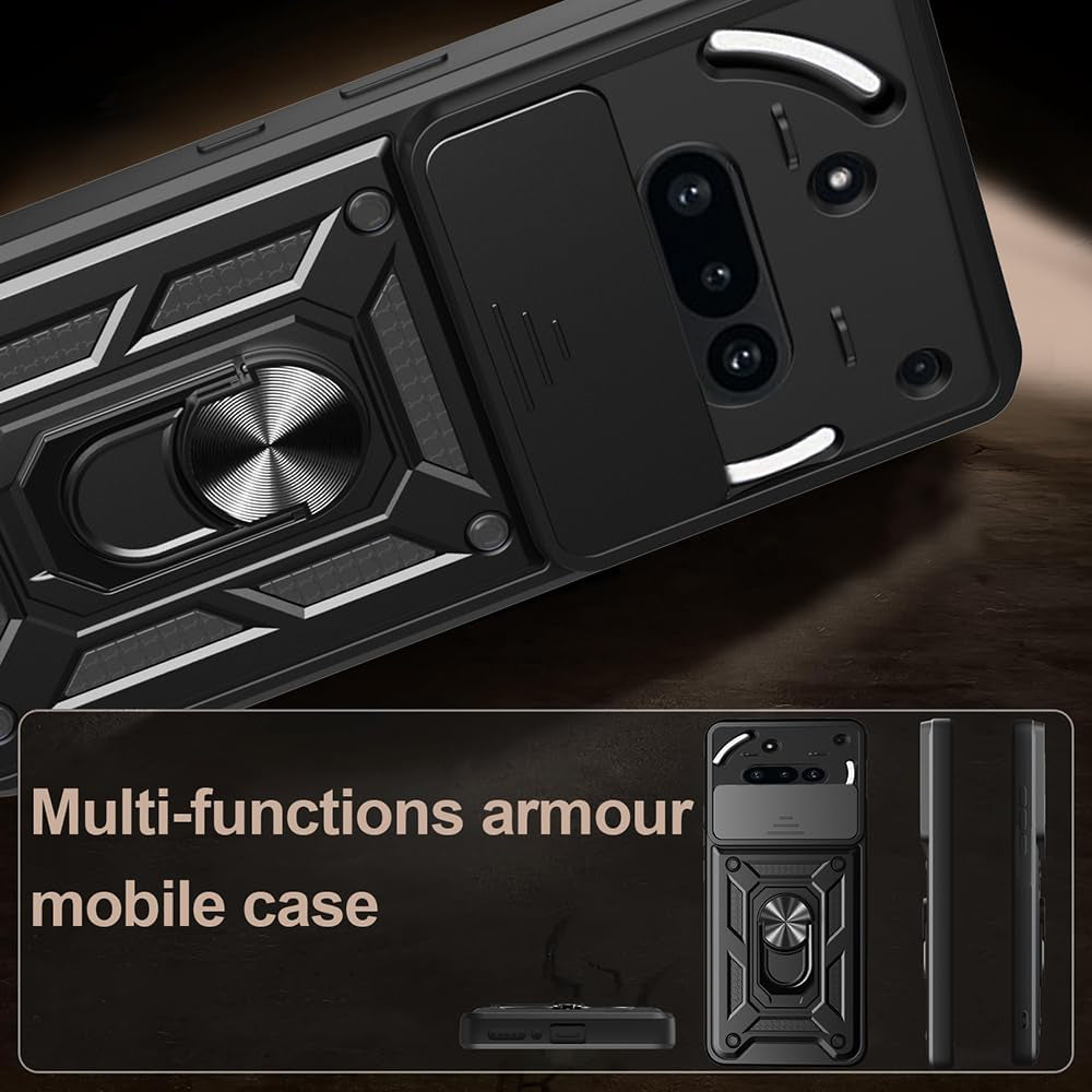 Калъф за Nothing Phone (3a), Techsuit, CamShield, Черен