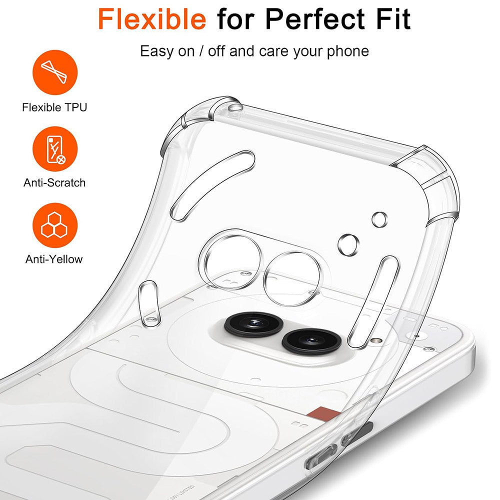 Калъф за Nothing Phone (3a), Techsuit, Shockproof Clear, Прозрачен