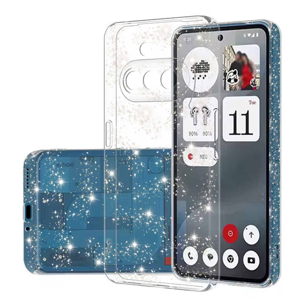 Калъф за Nothing Phone (3a), Techsuit, SparkleSkin, Прозрачен
