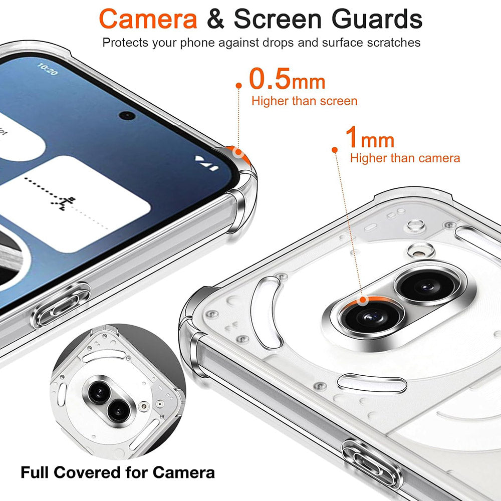 Калъф за Nothing Phone (4a), Techsuit, Shockproof Clear, Прозрачен