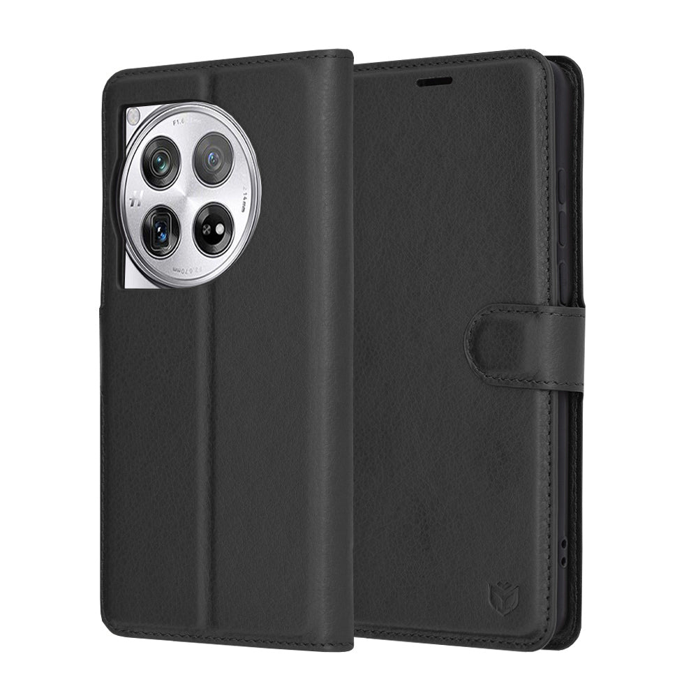 Калъф за OnePlus 12, Techsuit, Leather Folio, Черен